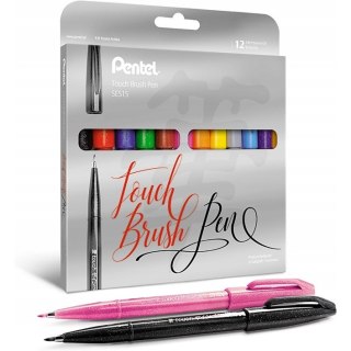 Pisaki pędzelkowe Pentel Brush Sign Pen SES15C 12 Pentel
