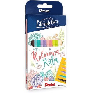 Pisaki pędzelkowe Pentel Brush Sign Pen SES15C 6 k Pentel