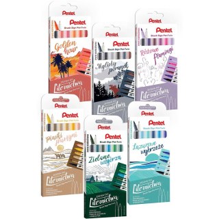 Pisaki pędzelkowe Pentel Brush Sign Pen Twin SESW3 Pentel