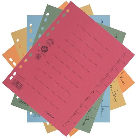 Przekładka DONAU, karton, A4, 235x300mm, 1-10, 1 k Donau