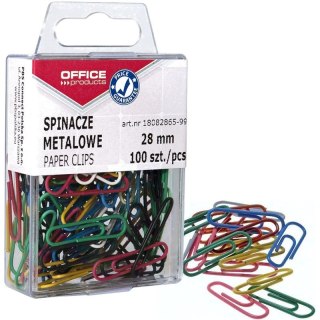 Spinacze kolorowe OFFICE PRODUCTS, powlekane, 28mm Office Products