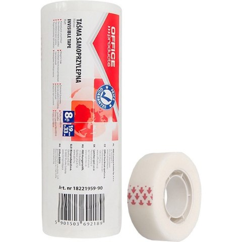 Taśma biurowa OFFICE PRODUCTS, 19mm, 33m, 8szt., m Office Products