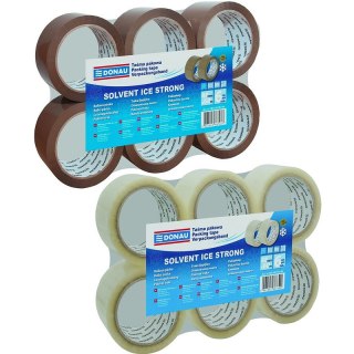 Taśma pakowa DONAU Solvent , 48mm, 60m, 42mikr., b Donau