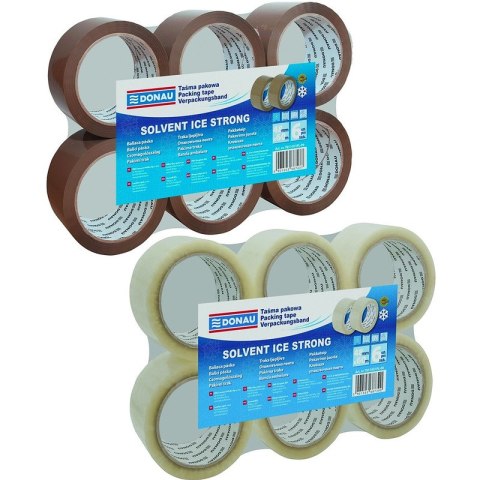 Taśma pakowa DONAU Solvent , 48mm, 60m, 42mikr., b Donau