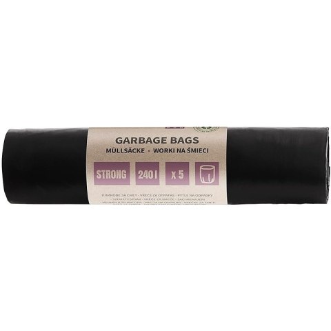 Worki na śmieci DONAU ECO, mocne (LDPE), 240l, 5 s DONAU ECO