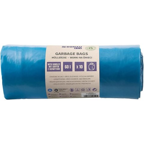 Worki na śmieci DONAU ECO, z uchwytami Knoties, 60 DONAU ECO