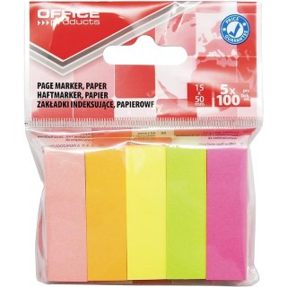 Zakładki indeksujšce OFFICE PRODUCTS, papier, 15x5 Office Products