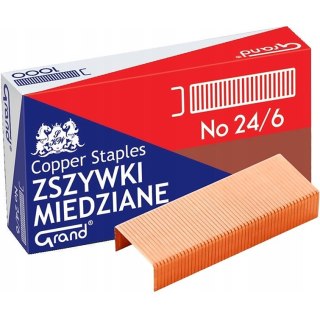 Zszywki Grand 24/6 miedziane (1000) Grand