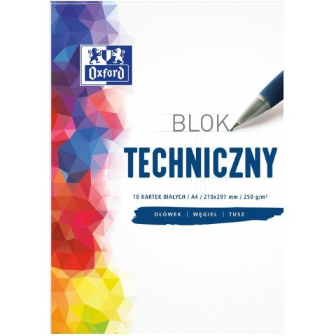 Blok techniczny Oxford A4/10k biały Oxford