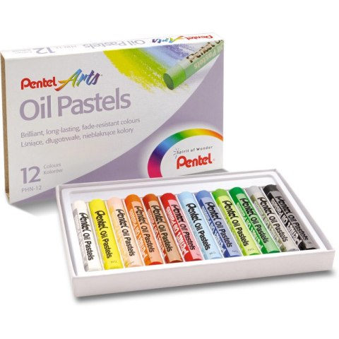 PASTELE OLEJNE PENTEL 12 KOLORÓW Pentel