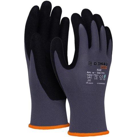 Rękawice Donau Safety Flex rozm.8 szare Donau Safety