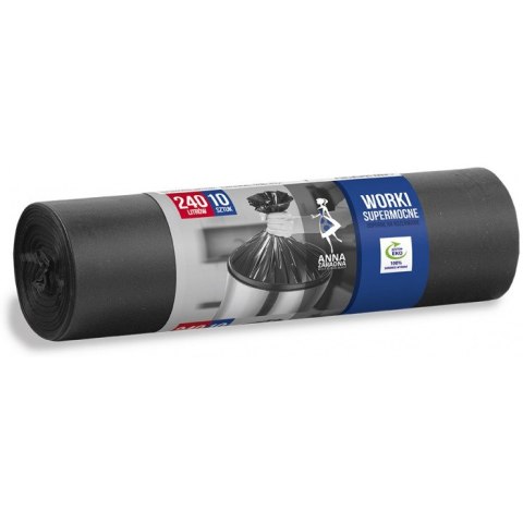 WORKI NA ŚMIECI 240L LDPE CZARNE (10) ANNA ZARADNA