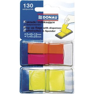 ZAKŁADKI INDEKSUJĽCE DONAU 12*45mm/25mm*45mm MIX Donau