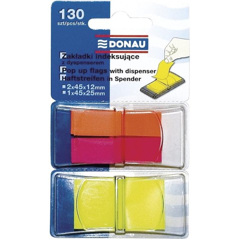 ZAKŁADKI INDEKSUJĽCE DONAU 12*45mm/25mm*45mm MIX Donau