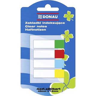 Zakładki Donau 12x45mm 4 kolory (4x20) Donau