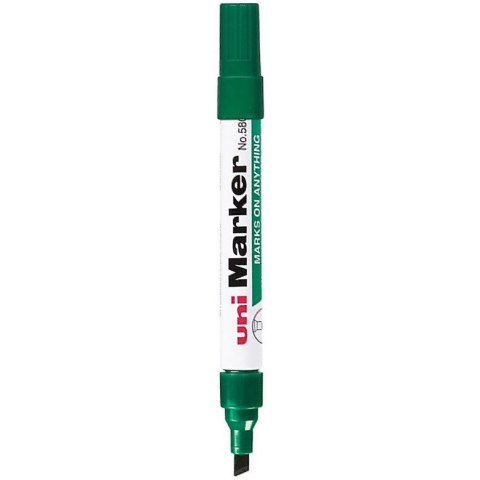 Marker permanentny Uni No.580B ścięty zielony Uni