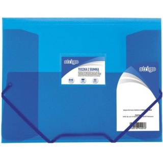 TECZKA PP Z GUMKĄ STRIGO A4 NIEBIESKA STRIGO