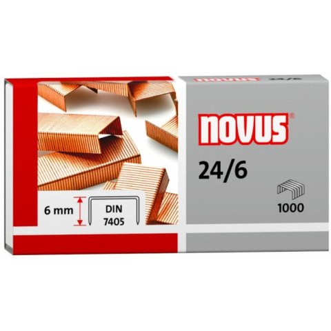 ZSZYWKI NOVUS 24/6 MIEDZIOWANE (1000) Novus