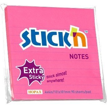 KARTECZKI STICK'N 101*101mm RÓŻOWE (90) STICK'N