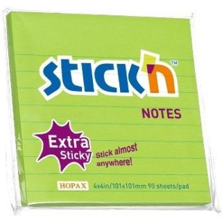 KARTECZKI STICK'N 101*101mm ZIELONE (90) STICK'N