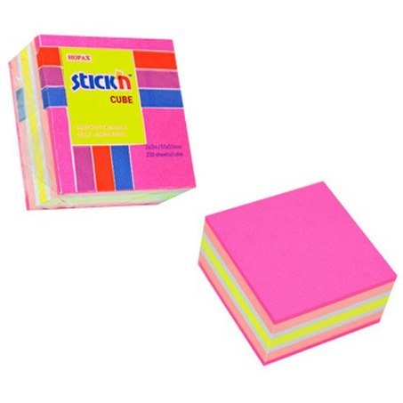 KARTECZKI STICK'N 51*51mm MIX KOLORÓW (250) STICK'N