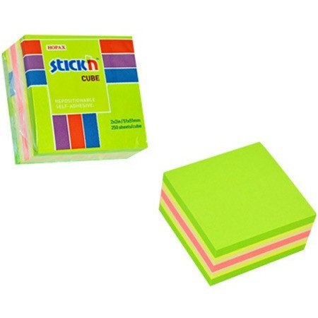 KARTECZKI STICK'N 51*51mm MIX KOLORÓW (250) STICK'N