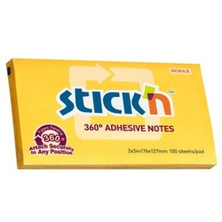 KARTECZKI STICK'N 76*127mm ŻÓŁTE (100) STICK'N