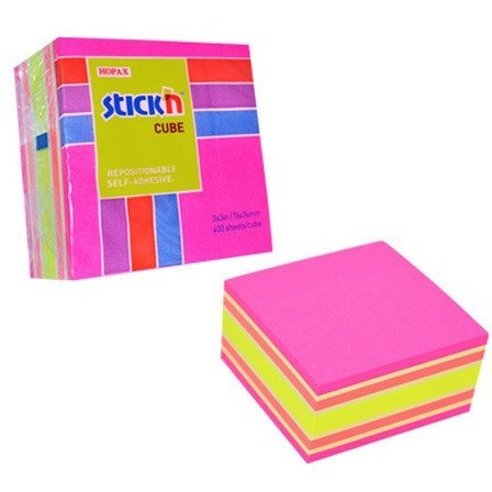 KARTECZKI STICK'N 76*76mm MIX KOLORÓW (400) STICK'N