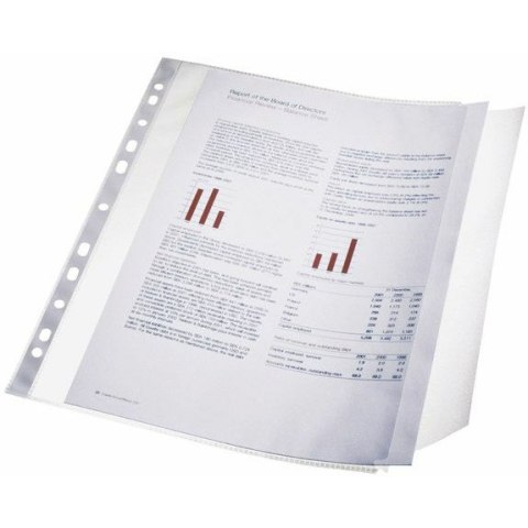 KOSZULKI Z KLAPKĄ ESSELTE A4/90µm GROSZKOWE (10) Esselte