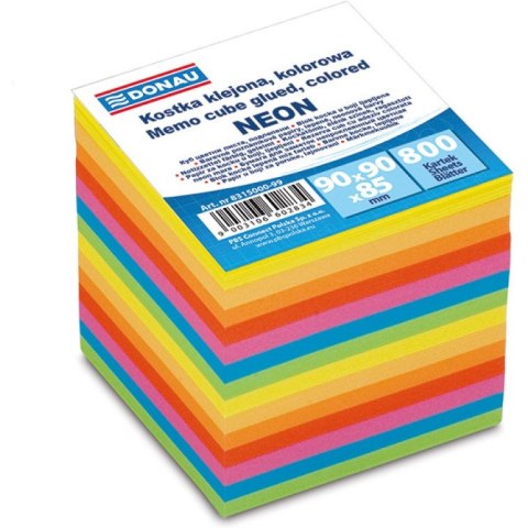 Kostka papierowa Donau 90x90x90mm klejona kolor Donau