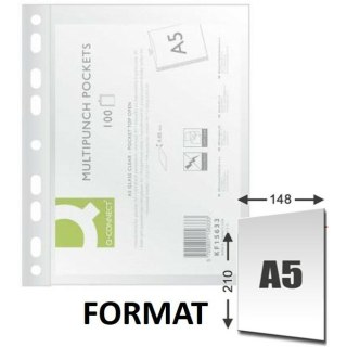 Koszulki Q-Connect A5/50µm krystaliczne (100) Q-CONNECT