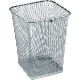 METALOWY KOSZ NA ŚMIECI 18L KWADRAT SREBRNY Grand