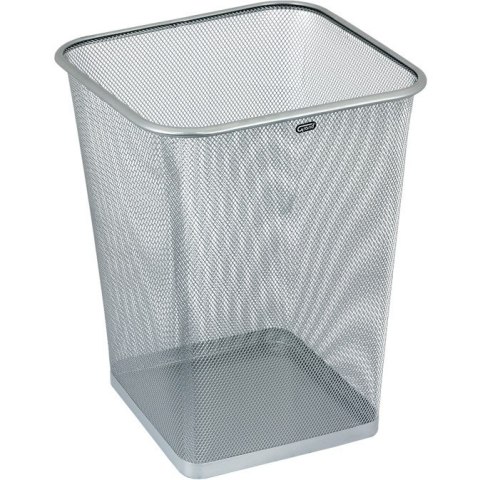 METALOWY KOSZ NA ŚMIECI 18L KWADRAT SREBRNY Grand
