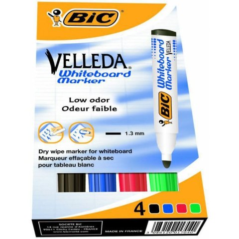 Markery do tablic BiC Velleda 1701 4 kolory Bic