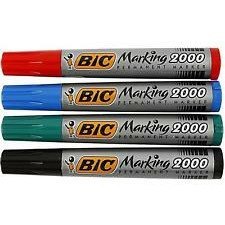 Markery permanentne BiC Marking 2000 4 kolory Bic