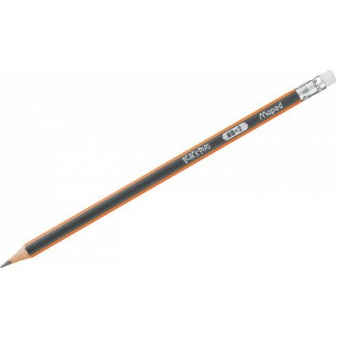 OŁÓWEK DREWNIANY MAPED BLACK'PEPS HB Z GUMKĄ Maped