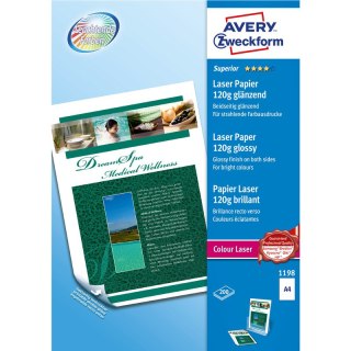 PAPIER FOTO AVERY A4 120g BŁYSK (200) Avery Zweckform