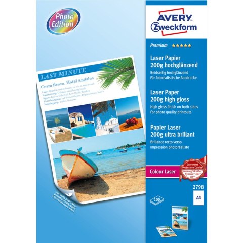 PAPIER FOTO AVERY A4 200g BŁYSK (100) Avery Zweckform