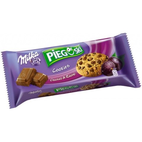 PIEGUSKI MILKA z CZEKOLADĄ i RODZYNKAMI 135g Milka