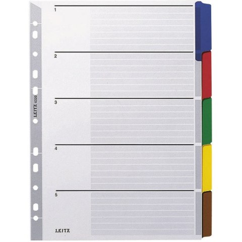 PRZEKŁADKI KARTONOWE LEITZ A4 5 KOLORÓW Leitz
