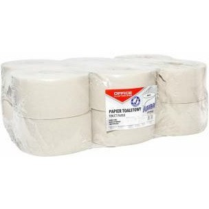 Papier toaletowy Office Products Jumbo 120m 1w makulatura szary (12) Office Products