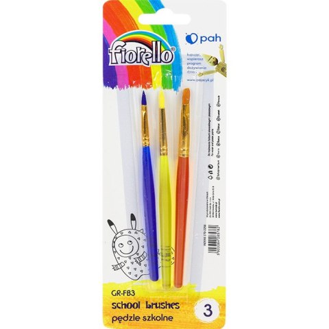 Pędzle Fiorello GR-FB3 zestaw 3 sztuki FIORELLO