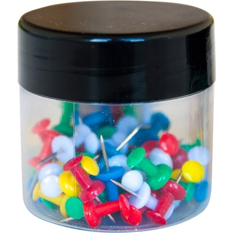 Pinezki do tablic Q-Connect mix kolorów (60) Q-CONNECT