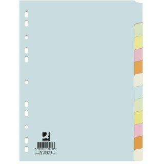 Przekładki kartonowe Q-Connect A4 12 kolorów Q-CONNECT