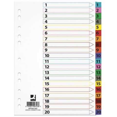 Przekładki mylar Q-Connect A4 1-20 Q-CONNECT