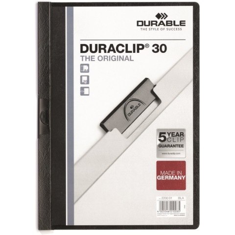 SKOROSZYT Z KLIPSEM DURABLE DURACLIP 30 CZARNY Durable