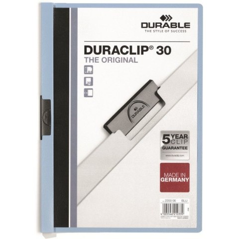 SKOROSZYT Z KLIPSEM DURABLE DURACLIP 30 NIEBIESKI Durable