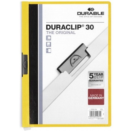 SKOROSZYT Z KLIPSEM DURABLE DURACLIP 30 ŻÓŁTY Durable