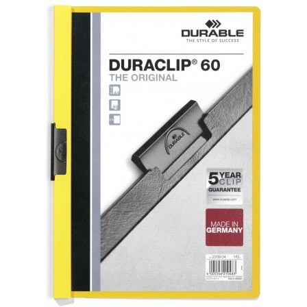 SKOROSZYT Z KLIPSEM DURABLE DURACLIP 60 ŻÓŁTY Durable
