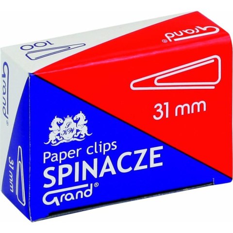 SPINACZE BIUROWE TRÓJKĄTNE 31mm (100) Grand